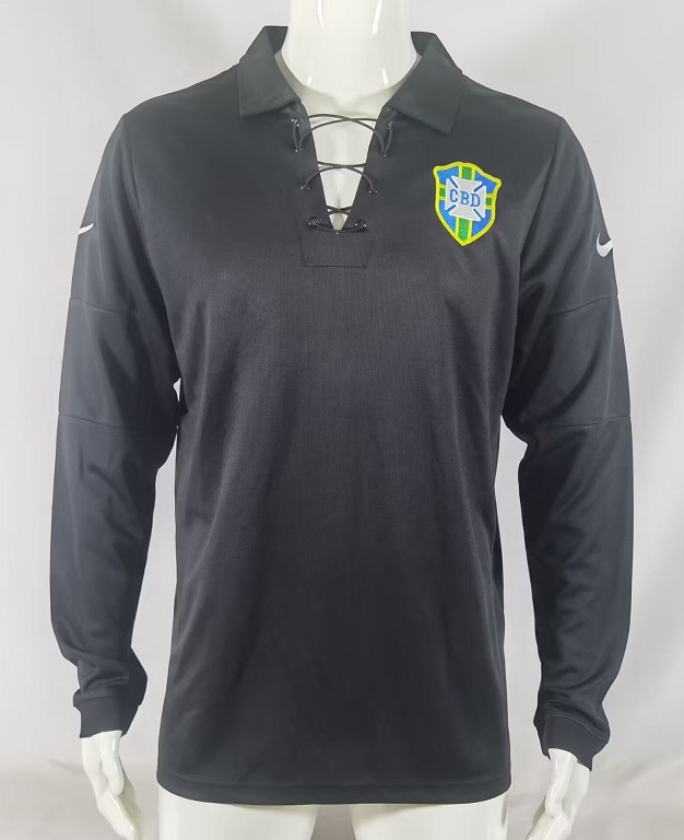 AAA Quality Brazil 2004 FIFA GK Black Long Soccer Jersey